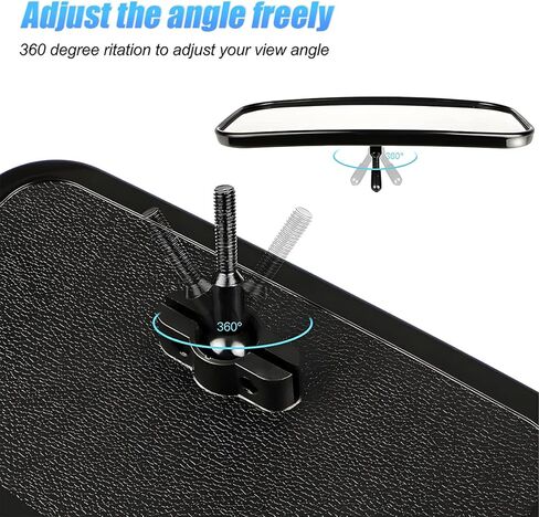 مرآة الرؤية الخلفية UTV/ATV، مرآة داخلية بانورامية واسعة النطاق للسيارة، زاوية قابلة للتعديل 360 درجة، مرآة محدبة شفافة مضادة للوهج مع حامل على شكل قفص ملتف، عالمية لجميع مركبات التضاريس in Kuwait