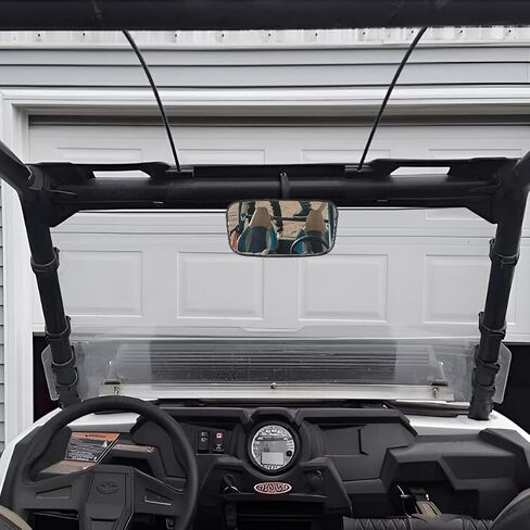 مرآة الرؤية الخلفية UTV/ATV، مرآة داخلية بانورامية واسعة النطاق للسيارة، زاوية قابلة للتعديل 360 درجة، مرآة محدبة شفافة مضادة للوهج مع حامل على شكل قفص ملتف، عالمية لجميع مركبات التضاريس in Kuwait