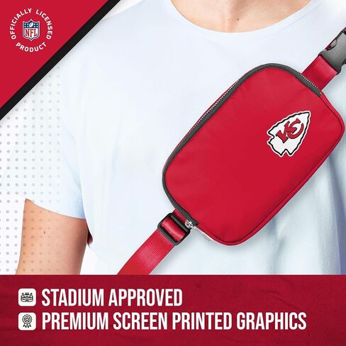 FOCO NFL Gameday On The Move Crossbody Belt Bag - Officially Licensed - Stadium Approved - Adjustable & Stylish (Buffalo Bills - Royal) in Saudi Arabia