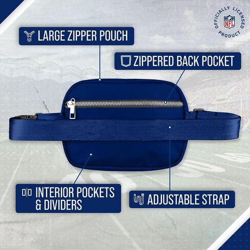FOCO NFL Gameday On The Move Crossbody Belt Bag - Officially Licensed - Stadium Approved - Adjustable & Stylish (Buffalo Bills - Royal) in Saudi Arabia