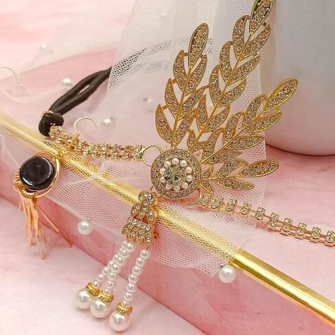 1920s Accessories Set for Women Flapper Costume Headband Pearl Necklace Bracelet Earrings Gloves in Saudi Arabia