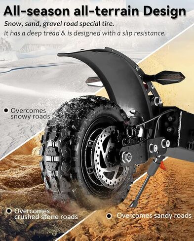 100/65-6.5 11 Inch Off-Road Tire Vacuum Snow Tire for Sealup| Dualtron Ultra/Thunder | Zero 11x | Speedual Plus Electric Scooter Replacement Rubber Tyre Thickened Anti-slip Wear-resistant in Kuwait