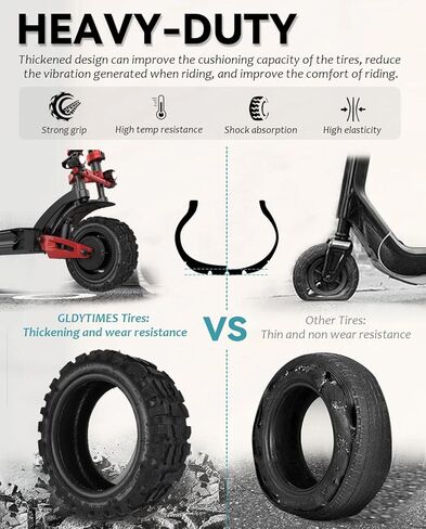 100/65-6.5 11 Inch Off-Road Tire Vacuum Snow Tire for Sealup| Dualtron Ultra/Thunder | Zero 11x | Speedual Plus Electric Scooter Replacement Rubber Tyre Thickened Anti-slip Wear-resistant in Kuwait