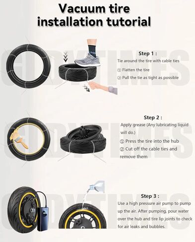 100/65-6.5 11 Inch Off-Road Tire Vacuum Snow Tire for Sealup| Dualtron Ultra/Thunder | Zero 11x | Speedual Plus Electric Scooter Replacement Rubber Tyre Thickened Anti-slip Wear-resistant in Kuwait