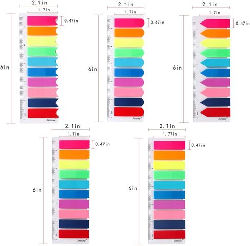 2000 قطعة علامات تبويب للصفحات، علامات تبويب للملاحظات اللاصقة، 5 تصميمات ملونة قابلة للكتابة، علامات تبويب توضيحية للمؤشر، أعلام أسهم، علامات تبويب صغيرة شفافة نيون لطيفة (10 ألوان زاهية) in Kuwait