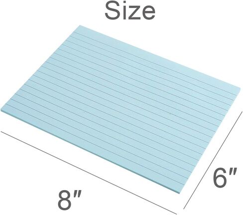 Vanpad Sticky Notes 6x8 in Bright Stickies Colorful Super Sticking Power Memo Pads Strong Adhesive 5 Pads/Pack 28 Sheets/pad in Kuwait