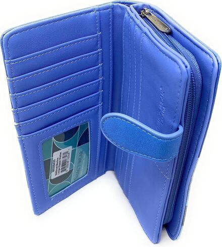 Shag Wear Sailboat Marina Nautical Summer Wallet for Women and Teen Girls Vegan Faux Leather 7" Blue in Saudi Arabia