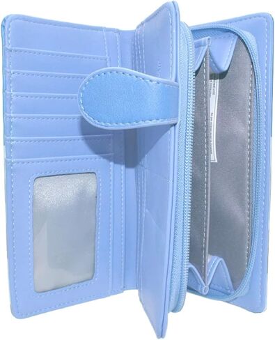 Shag Wear Sailboat Marina Nautical Summer Wallet for Women and Teen Girls Vegan Faux Leather 7" Blue in Saudi Arabia