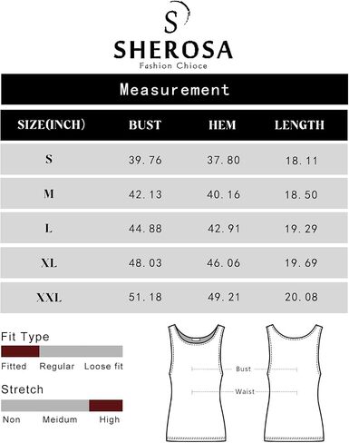 Sherosa Women's Square Neck Tank Tops Double Lined Slim Fitted Full Length Basic Tops in Saudi Arabia