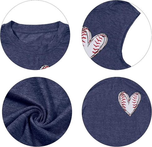 MOUSYA Baseball Tank Top Women Heart Print Baseball Tanks Racerback Casual Sleeveless Baseball Match Gifts Shirt in Saudi Arabia