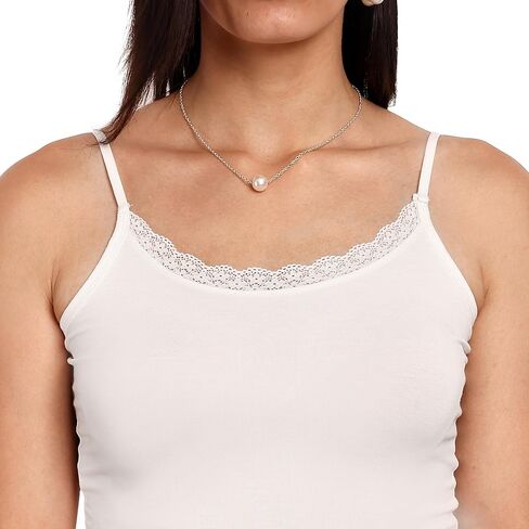 In Secret Women's Crop Camisole Spaghetti Cleavage Cover Tank top with Lace in Saudi Arabia