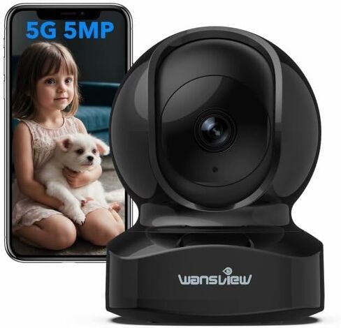 wansview Home Security Camera, Baby Camera 2.4G WiFi Only, Q5 3MP White | 2K WiFi Camera for Pet/Nanny, Motion Alerts, 2 Way Audio, Night Vision, Compatible with Alexa, with TF Card and Cloud in Saudi Arabia