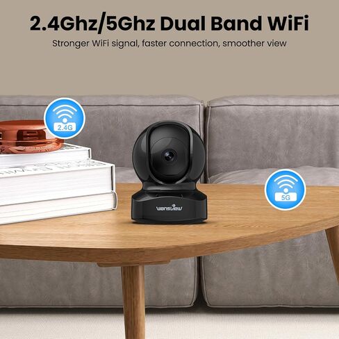wansview Home Security Camera, Baby Camera 2.4G WiFi Only, Q5 3MP White | 2K WiFi Camera for Pet/Nanny, Motion Alerts, 2 Way Audio, Night Vision, Compatible with Alexa, with TF Card and Cloud in Saudi Arabia