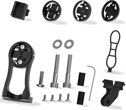 حامل كمبيوتر لركوب الدراجات - حامل كومبو GPS أمامي خارجي لـ Wahoo Garmin Bryton Cateye، ملحقات الدراجة الجبلية المتوافقة مع مقود 1.26 بوصة 32 مم in Kuwait