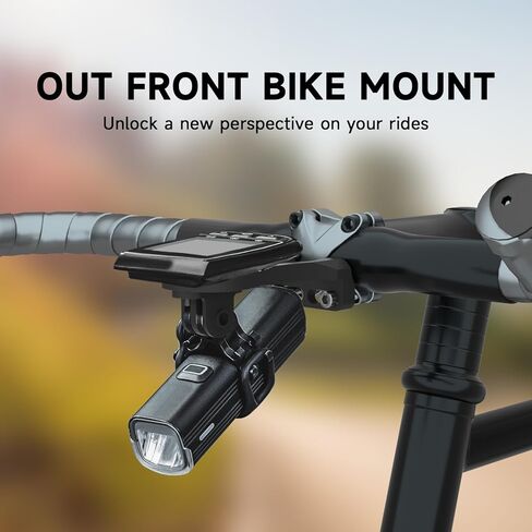حامل كمبيوتر لركوب الدراجات - حامل كومبو GPS أمامي خارجي لـ Wahoo Garmin Bryton Cateye، ملحقات الدراجة الجبلية المتوافقة مع مقود 1.26 بوصة 32 مم in Kuwait