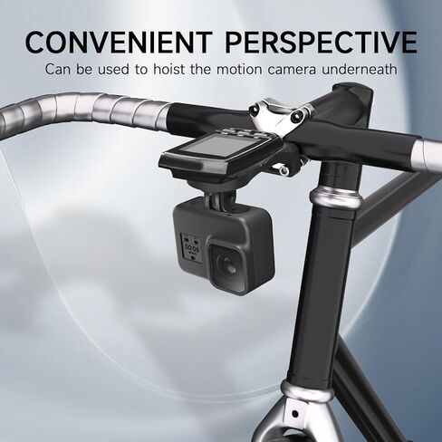 حامل كمبيوتر لركوب الدراجات - حامل كومبو GPS أمامي خارجي لـ Wahoo Garmin Bryton Cateye، ملحقات الدراجة الجبلية المتوافقة مع مقود 1.26 بوصة 32 مم in Kuwait