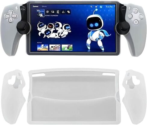 Silicone Protective Case for PS5 Portal, Soft Protective Skin Cover Case for Playstation Portal Remote Player, Shockproof Anti-Scratch - Red in Saudi Arabia