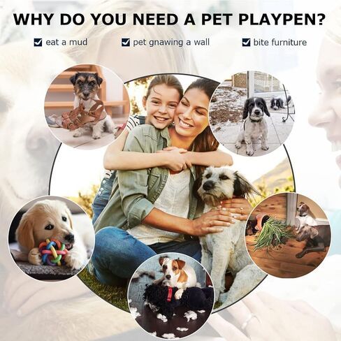 PayLessHere الكلب قفص الكلب بيت الكلب بيت للكلاب الكبيرة الثقيلة 36 بوصة الحيوانات الأليفة روضة للتدريب في الأماكن المغلقة في الهواء الطلق مع علبة بلاستيكية مزدوجة الأبواب والأقفال التصميم in Kuwait