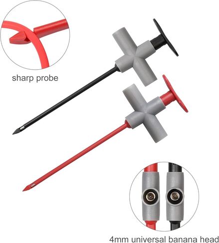 2PCS Puncture Probe Wire Piercing Test,Automotive Test Lead Connect 4mm Banana Plug for Car Repairing, Multimeter Testing, Diagnostic Tester in Kuwait