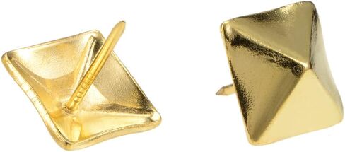 uxcell Upholstery Nails Tacks 12mm Square Head Antique Furniture Nails Pins Gold Tone 40 Pcs in Saudi Arabia