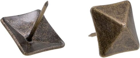 uxcell Upholstery Nails Tacks 12mm Square Head Antique Furniture Nails Pins Gold Tone 40 Pcs in Saudi Arabia
