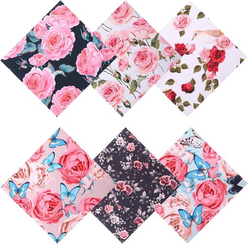 6Pcs Microfiber Cleaning Cloths, Elegant Flower Design Glasses Cleaning Cloths, 6.3 x 6.3 Inches Soft Eye Glasses Cleaner Wipes, Thickened Clean Cloths for Eyeglasses Camera Lens Phone Screens in Saudi Arabia