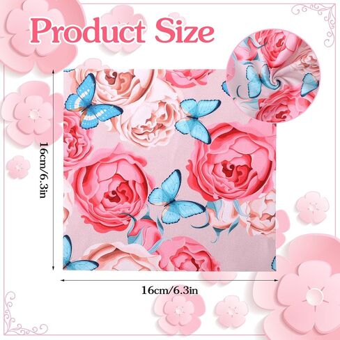 6Pcs Microfiber Cleaning Cloths, Elegant Flower Design Glasses Cleaning Cloths, 6.3 x 6.3 Inches Soft Eye Glasses Cleaner Wipes, Thickened Clean Cloths for Eyeglasses Camera Lens Phone Screens in Saudi Arabia
