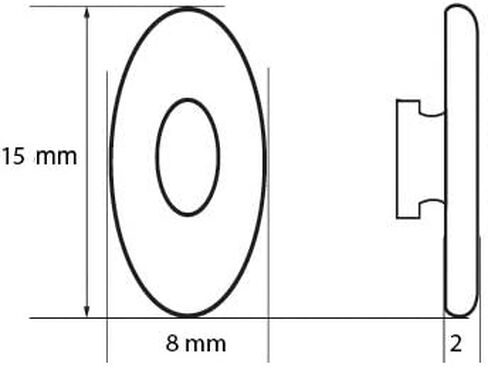 10 Pairs Oval-Shaped Push in Silicone Nose Pads 13 mm / 0.6 '' in Saudi Arabia