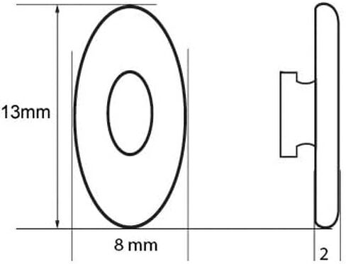10 Pairs Oval-Shaped Push in Silicone Nose Pads 13 mm / 0.6 '' in Saudi Arabia