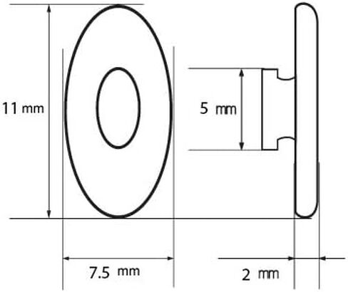 10 Pairs Oval-Shaped Push in Silicone Nose Pads 13 mm / 0.6 '' in Saudi Arabia