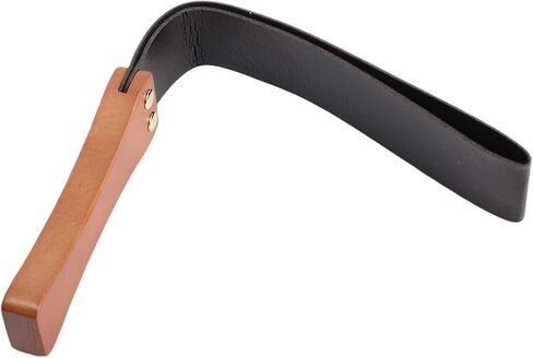 19 Inch Riding Crop for Horse, Leather Paddle with Anti-Slip Wooden Handle, Equestrianism Crops, Black Crops for Horses in Saudi Arabia