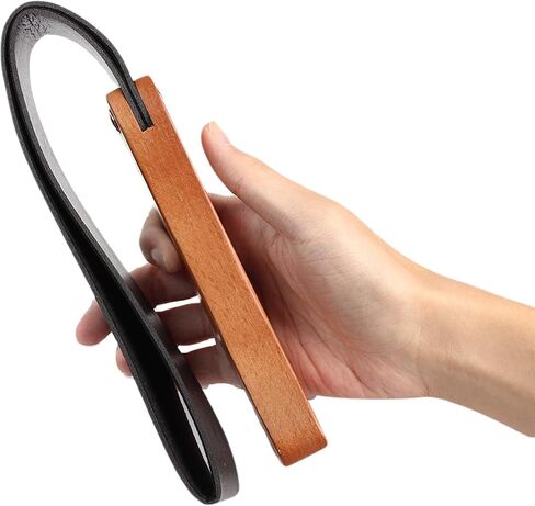 19 Inch Riding Crop for Horse, Leather Paddle with Anti-Slip Wooden Handle, Equestrianism Crops, Black Crops for Horses in Saudi Arabia