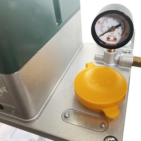 INTBUYING 110V Automatic Lubricating Oil Pump with Pressure Gauge, CNC Oil Pump with 3L Reservoir Capacity for Punching Lathe Cutting Milling Machine in Saudi Arabia
