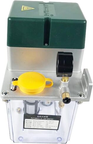 INTBUYING 110V Automatic Lubricating Oil Pump with Pressure Gauge, CNC Oil Pump with 3L Reservoir Capacity for Punching Lathe Cutting Milling Machine in Saudi Arabia
