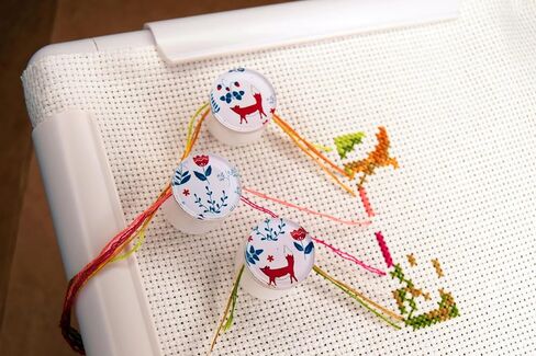 The set of 3 parking bobbins needle minders floss holders keeper Magnetic clips tightening floss Cross stitch parking bobbins fox embroidery frame scroll rod qsnap hoop Tension clips thread catcher in Saudi Arabia