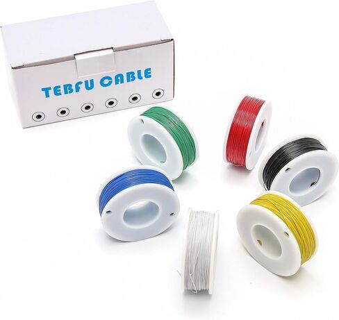 30 Gauge Kynar Electronic Wire Solid Wire Kit 6 Colors 300 Ft of Each Color 30 Awg Hook up Wire Kit in Saudi Arabia