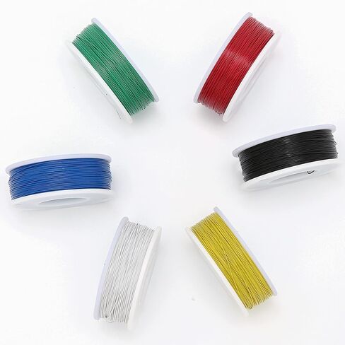 30 Gauge Kynar Electronic Wire Solid Wire Kit 6 Colors 300 Ft of Each Color 30 Awg Hook up Wire Kit in Saudi Arabia