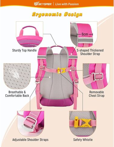 حقيبة ظهر SKYSPER صغيرة للأطفال الصغار مع مقود آمن مضاد للضياع للأطفال أثناء السفر لمرحلة ما قبل المدرسة ورياض الأطفال للبنين والبنات in Kuwait