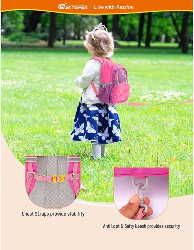 حقيبة ظهر SKYSPER صغيرة للأطفال الصغار مع مقود آمن مضاد للضياع للأطفال أثناء السفر لمرحلة ما قبل المدرسة ورياض الأطفال للبنين والبنات in Kuwait