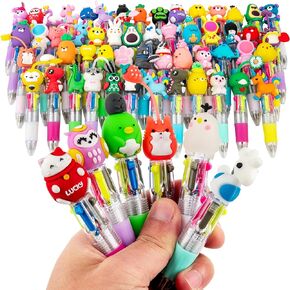 Multicolor Pen in One - Cute Pens for Kids - 60-Pack Multicolor Pens, Perfect for Birthdays and Children's Parties - Delightful Multi Color Pen Gifts