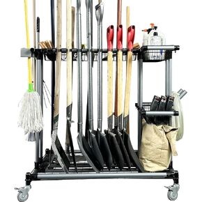 Mobile Garden Tool Storage Rack with Brakes – The Ultimate Organizer for Your Gardening Tools