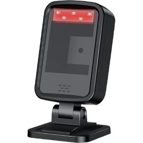 1D/2D Automatic Omnidirectional Desktop Wired USB Bar Code Scanner Reader,Plug and Play,Handsfree Barcode Scanner for Warehouse, Supermarket, Retail Store, Bookstore Pos System