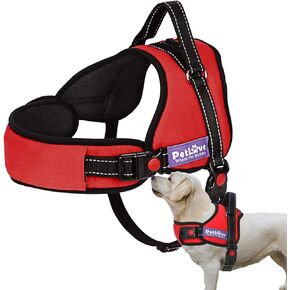 PetLove Dog Harness, Adjustable Soft Leash Padded No Pull Dog Harness for Small Medium Large Dogs, Black