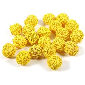 Wicker Rattan Balls, 20PCS Decorative Natural Ball Centerpiece Bowls Orbs Vase Fillers Twig Spheres Table Decoration Hanging DIY Home Decor Coffee Halloween Christmas Craft Wedding Party Potpourri in Saudi Arabia