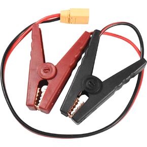 HQRP Lead-Acid Battery Charging Cable 12V, Alligator Battery Clamps to XT90 Plug, 500mm / 20in, Compatible with Bluetti AC200 AC200L AC200MAX AC200P AC2000P Portable Power Station, Car Charging Cable