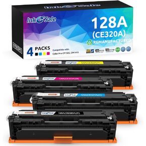 INK E-SALE Remanufactured Toner Cartridge Replacement for HP 128A CE320A CE321A CE322A CE323A Canon 116 Black Cyan Magenta Yellow Toner Set for HP LaserJet CP1525n CP1525nw CM1415fn CM1415fnw Printer