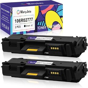 106R02777 Compatible Toner Cartridge Replacement for Xerox 106R02777 Black Toner Cartridge,Work with Xerox WorkCentre 3215 3215NI 3225 3225DNI Phaser 3260 3260DI 3260DNI 3052 (Black,2-Pack)