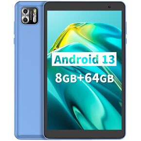 Tablet 8 Inch,Android 13 Tablet 8GB RAM(4+4Expand) 64GB ROM,1TB Expand Tablet PC 1280x800 HD IPS Screen 5000mAh Battery,Dual Camera,Tablet with Bluetooth and WiFi,Type C, Tableta(Blue
