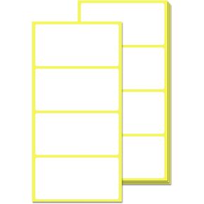 100 Pieces, 3" x 1.5" - Labels Stickers for Storage Bins, Organizing, Moving Boxes - Matte White