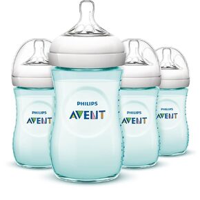 Philips AVENT Natural Bottle, Teal, 9 Ounce, 4 Count
